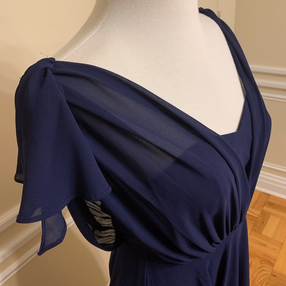 Lulu’s Navy Blue Falling for You Navy Blue Maxi Dress Size XS - Picture 3 of 5